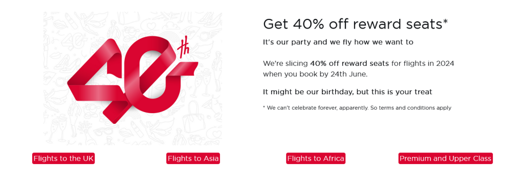 virgin atlantic, virgin atlantic 40% off special