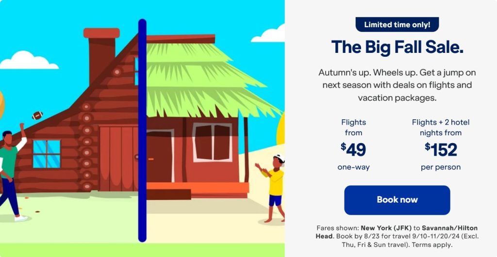 jetblue fall sale, jetblue, discount flights