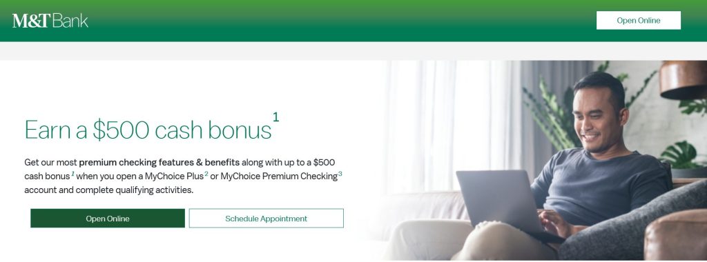 m&t bank checking account bonus, m&t bank $500 bonus, m&t checking bonus, bank bonuses