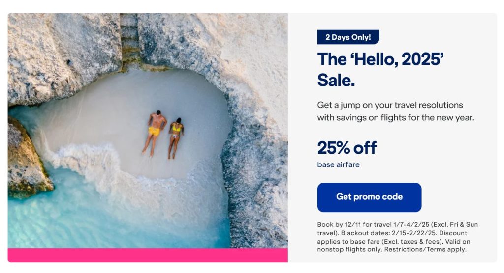 jetblue 2025 sale, jetblue sale, discount flights, cheap flights