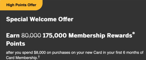 amex platinum card 175k bonus