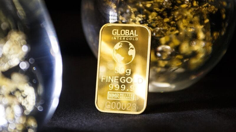 gold bars, silver bars