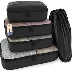 shacke set of 5 premium packing cubes